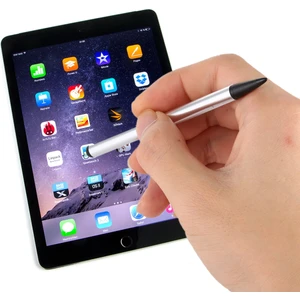 Dirençli Kapasitif Dokunmatik Ekran Hassas Dokunmatik Çift Stylus Kalem Gümüş (Yurt Dışından)