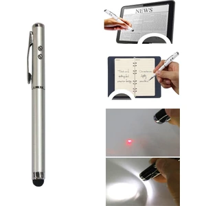 At-16 4 in 1 Çok Fonksiyonlu Cep Telefonu Pen İçinde Gümüş (Yurt Dışından)