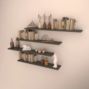 4 Lü Raf Set  90x90x80x80  Antrasit  Mat