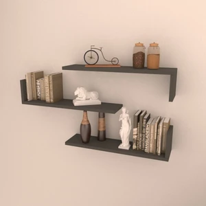 3 Lü L Raf Set   60 cm   Antrasit  Mat