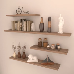 4 Lü Gizli Bağlantılı Raf Set  80 x 60 x 40 x 40  Wenge  Mat