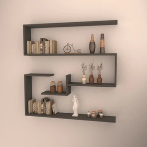 Agra Duvar Raf Set Antrasit  Mat
