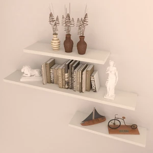 3 Lü Raf Set  90 x 50 x 40  Beyaz  Mat