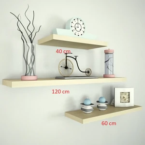 3'lü Raf Set  120 x 60 x 40  Akçaağaç