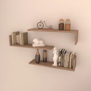 3'lü L Raf Set   60 cm   Sacramento
