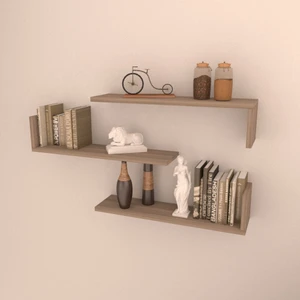 3'lü L Raf Set   60 cm   Cordoba