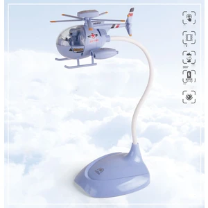 Helikopter Şarjlı Gece Masa Lambası Dokunmatik 3 Farklı LED Işıklı