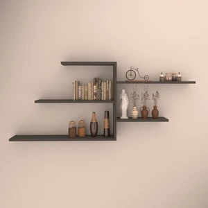 Perge Duvar Raf Seti Antrasit