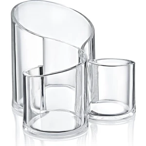 Üç Gözlü Makyaj Düzenleyici Organizer ŞEFFAF-15X15