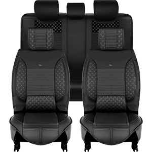 Lüks Oto Koltuk Kılıfı Siyah Beyaz Dacia Duster