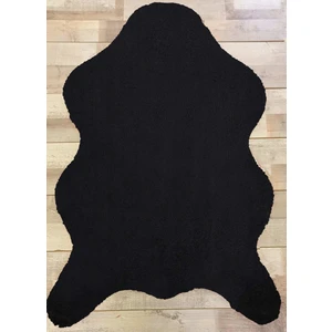 Balat Halı Kalın Siyah Peluş Yumuşak Kaymaz Taban Post Halı