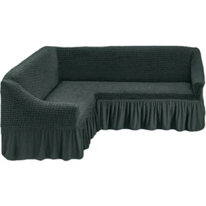 Bürümcük Köşe Koltuk Örtüsü Standart Lastikli Etekli L Koltuk Takımı L Köşe Koltuk Örtüsü