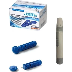 Parmak Delme Lanset Kalemi + 100 Adet Lanset