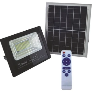 100W 6400K Beyaz Kumandalı LED Solar Projektör