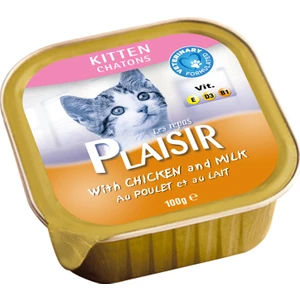 Pate Tavuk Etli&sütlü Kitten 100gr Plaisir Kedi Maması 8ADET