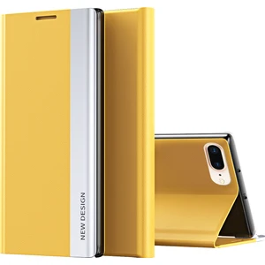 iPhone 7 Plus / 8 Plus İçin İnce Flip Deri Manyetik Kılıf Kapaklı Sarı (Yurt Dışından)