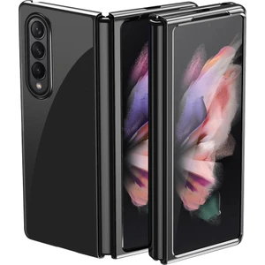 Samsung Galaxy Z Fold 3 5G İçin İnce Kaplama Frame Açık Korumalı Kılıf Kapaklı Siyah (Yurt Dışından)