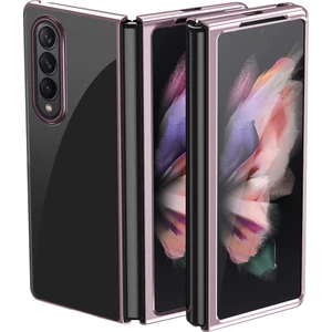 Samsung Galaxy Z Fold 3 5G İçin İnce Kaplama Frame Açık Korumalı Kılıf Kapaklı Altın Gül (Yurt Dışından)