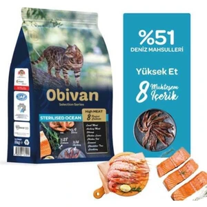 Selection Sterilised Düşük Tahıllı Okyanus Balıklı Kısırlaştırılmış Kedi Maması 1 Kg