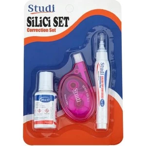 Düzeltici Set Mini Boyut 5mm x 5m 3 Parça Renkli Hızlı ve Temiz Düzeltme