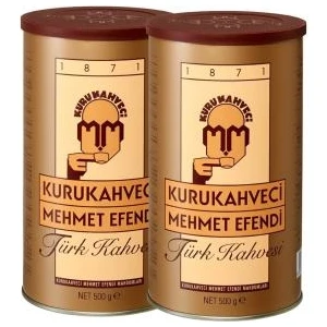 Mehmet Efendi Kurukahveci Mehmet Efendi Türk Kahvesi Teneke 500  gr - 2 Adet
