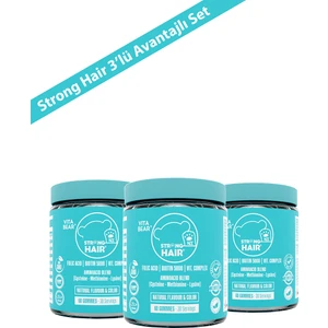 Vita Bear Strong Hair Gummy Vitamin 60 Adet x 3