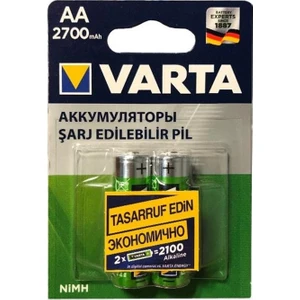 2700MAH 1.2V Aa Şarjlı Kalem Pil 2li Ambalaj