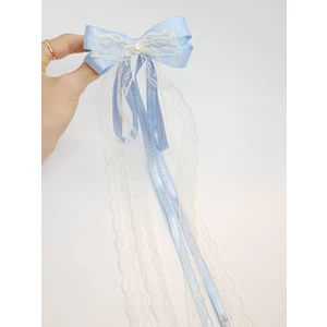 251 - Dantelli Incili Klipsli Çocuk Tokası