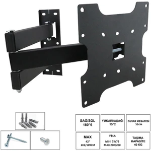 LCD Tv Hareketli Üç Kollu Askı Aparatı