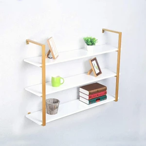Tasnia Duvar Rafı - 120 Genişlik Gold - 3 Katlı