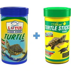 Turtle Sticks 250 ml + Ahm Turtle 250 ml Kutu Sürüngen Kaplumbağa Yemi