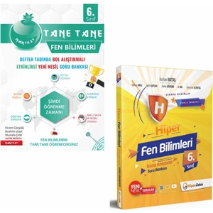 Nartest Yayınevi 6. Sınıf Defter Tadında Tane Tane Fen Bilimleri ve Hiper Zeka Fen Bilimleri Soru Bankası