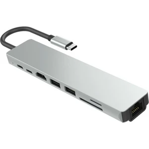 Ethernet USB Type-C Hub HDMI Girişi Çevirici 8in1 Çevirici Adaptör