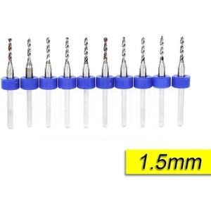 Pcb Mikro Karbür Cnc Matkap Ucu 10LU Set 1,50MM Tungsten 18 Shank