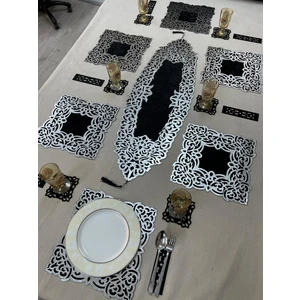 Yemek Sunum Takımı Kadife 8 Kişilik Runner Amerikan Servis/25 Parça