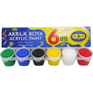 Red Rose Red Rosecolor Akrilik Boya 6 Renk x 25 ml