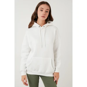 Regular Fit Pamuklu Kapüşonlu Yaka Şardonlu Kışlık Sweat Bayan SWEAT 5863854