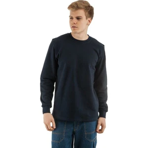 Uzun Kol Sıfır Yaka Sweatshirt Lacivert