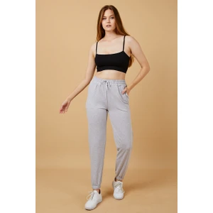 Kadın Beli ve Paçası Lastikli Eşofman Altı