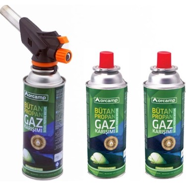 Orcamp Orgaz Kamp Kartuş Tüp 227 gr Çakmaklı Pürmüz Set 3'lü Fiyatı