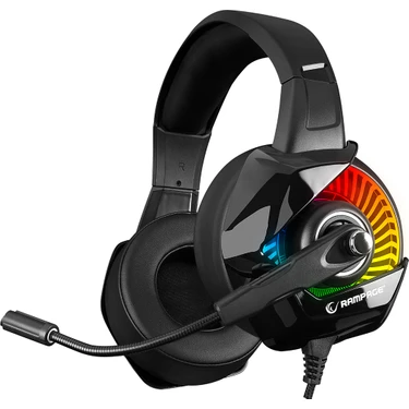 Rampage RM-K66 TYPHOON Siyah USB 7.1 Version RGB Ledli Gaming Oyuncu Mikrofonlu