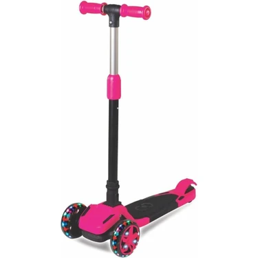 Cool Wheels Scooter Tulpar 4+ Yaş LED Işıklı Katlanabilir Pembe Renk Cool