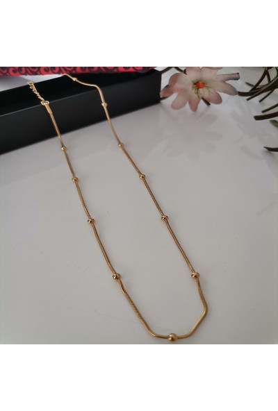 Gena Moda Gold Renk Çelik Kolye