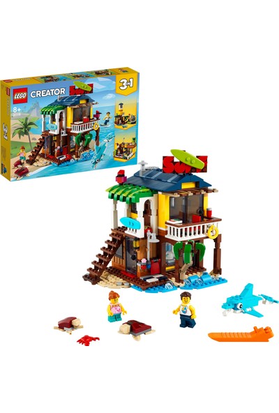 LEGO® Creator 3’ü 1 Arada Sörfçü Plaj Evi 31118 - Çocuklar için Oyuncak Yapım Seti (564 Parça)