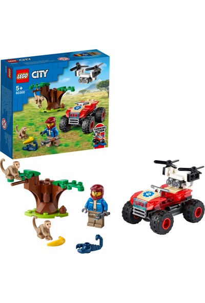 LEGO® City Vahşi Hayvan Kurtarma ATV’si 60300 - Çocuklar İçin Yaratıcı Oyuncak Yapım Seti (74 Parça)