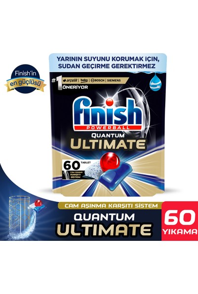 Finish Quantum Ultimate Bulaşık Makinesi Deterjanı Tableti / Kapsülü 60 Yıkama