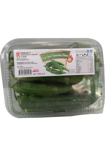 Turunç Gıda Samandağ Biberi Yeşil 1 kg