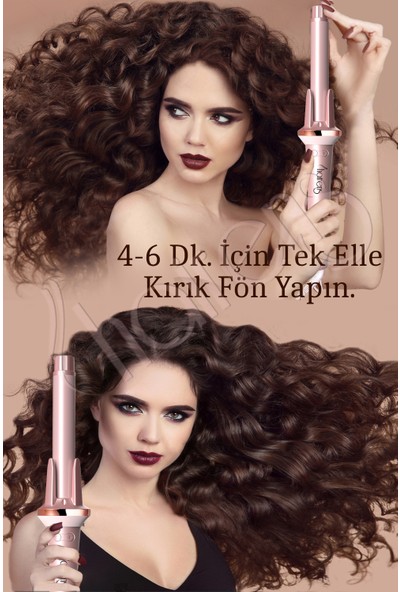 Hairens HRS-260 Otomatik Kırık Fön Saç Maşası 25 Mm. Ekstra Uzun Başlık.