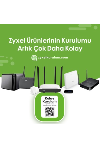 Zyxel NBG6604 AC1200 Dualband Kablosuz 4 Antenli Router