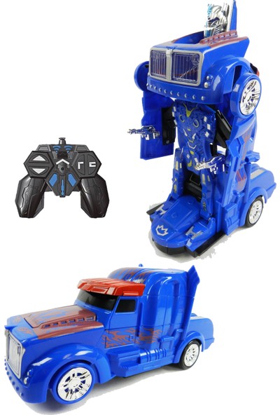 Liva Oyuncak Transformers Robot Olan Pilli Kumandalı Full Fonksiyon Işıklı Robot Araba